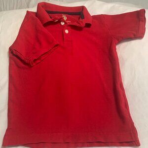 BRAND U.S. POLO ASSN, BOYS' SHIRT XS, RED SHORT SLEEVE